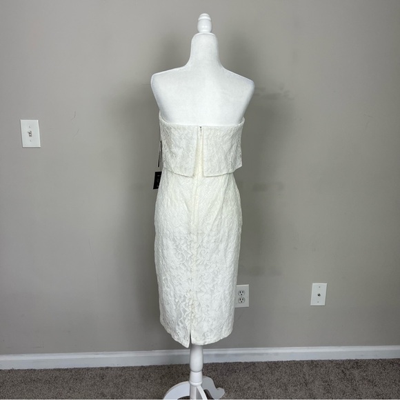 NWT LULUS LET’S GO OUT TONIGHT WHITE LACE STRAPLESS BODY CON DRESS SIZE MEDIUM - Picture 12 of 16
